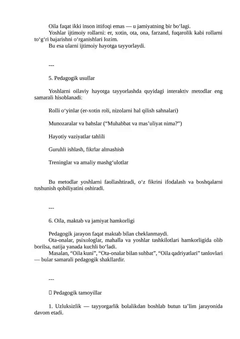 Yoshlarni oilaviy hayotga tayyorlashning pedagogik aspektlari 3