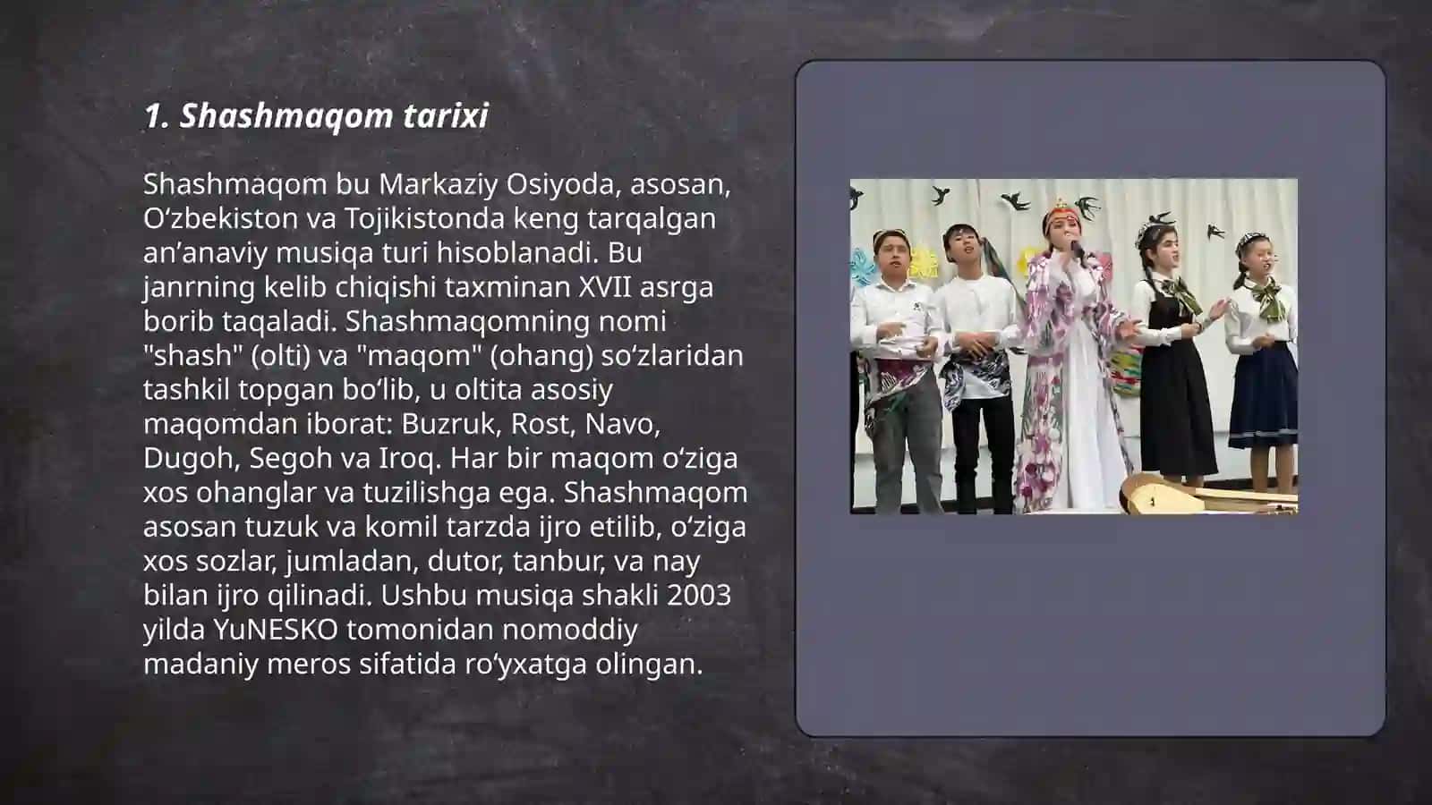 Shashmaqom Haqida Tushuncha 3