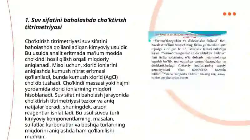 Cho‘ktirishga asoslangan titrimetrik analizning amaliyotda qo‘llanilishi 3