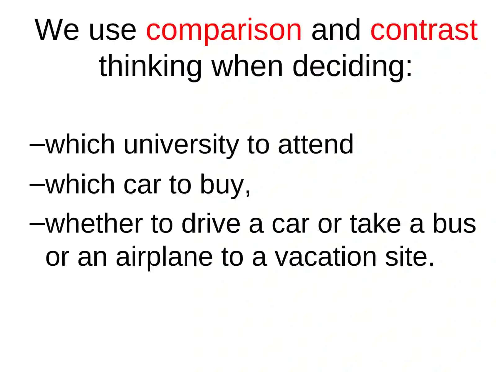 Comparison and Contrast 3