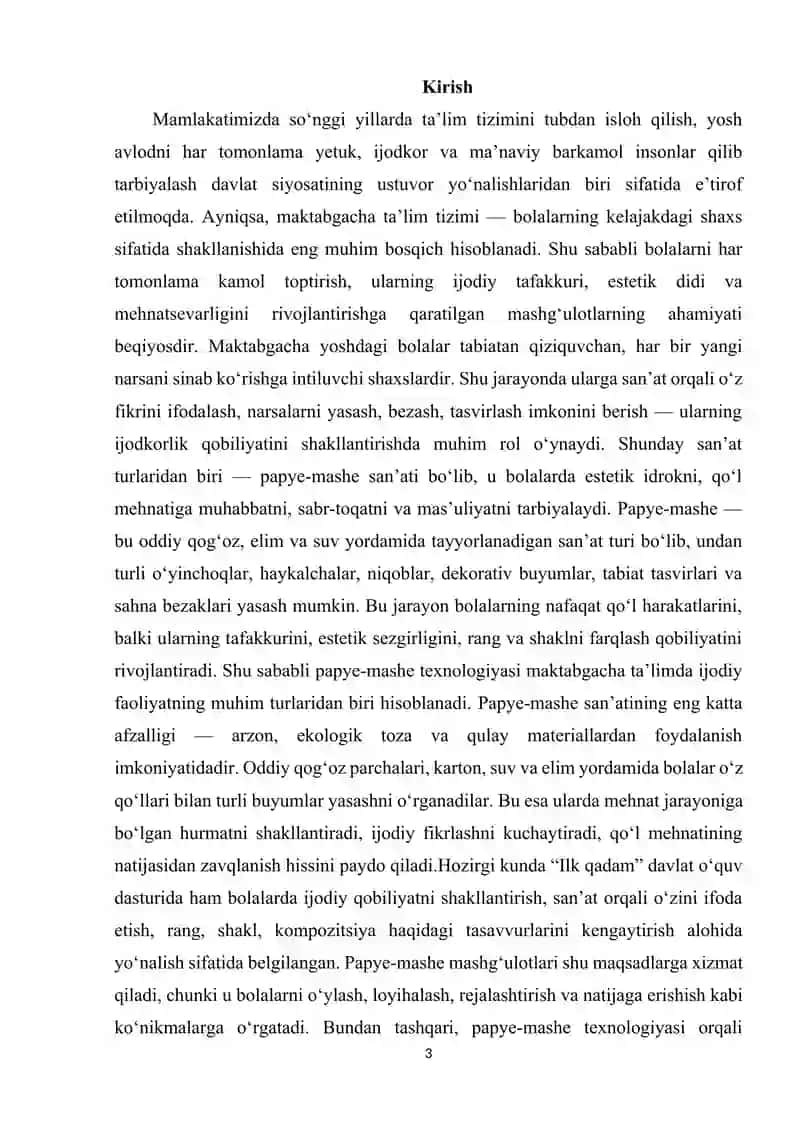 Maktabgacha ta'lim tashkilotlarida pape-mashe san'atining ahamiyati 3