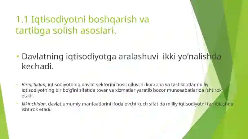 Iqtisodiyotni davlat tomonidan tartibga solishning mohiyati, shakllari va usullari 3