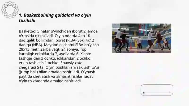 Basketbolning qoidalari va o'yin tuzilishi 3