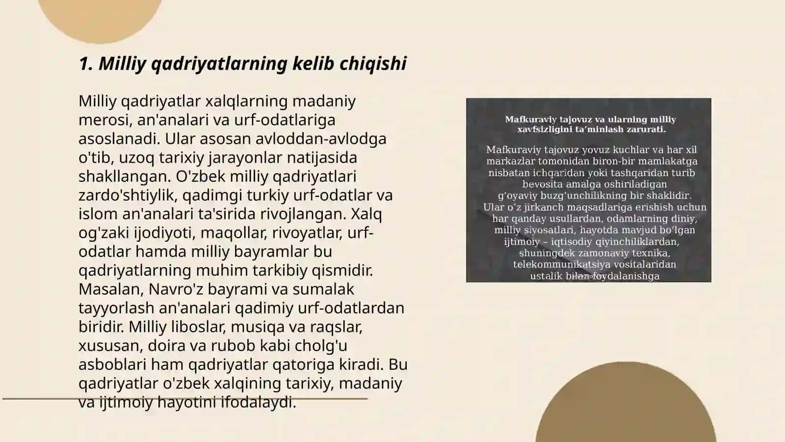Milliy qadriyatlar va ularning mazmuni, mohiyati va tarbiyaviy hususiyati 3