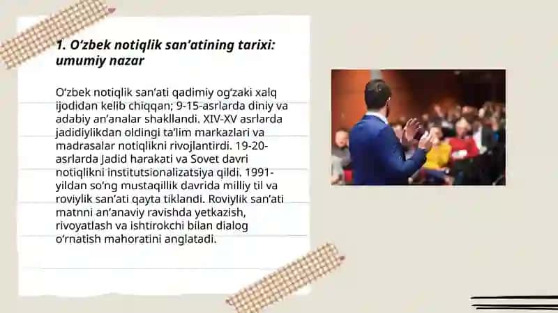 Oʻzbek notiqlik sanʼati tarixini oʻrganish 3