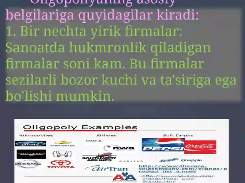 Oligopoliya va Monopolistik raqobat 3