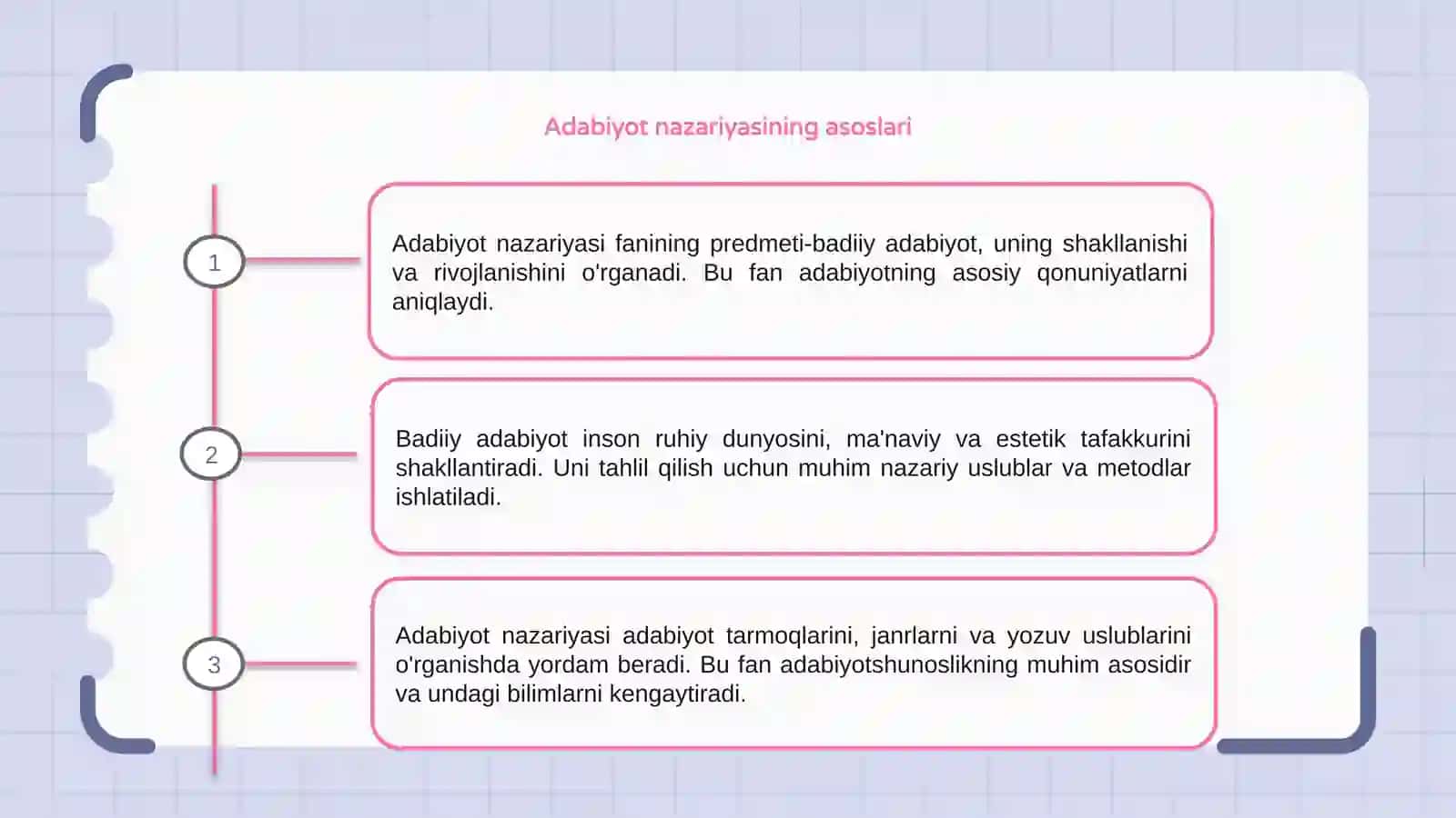 Adabiyot nazariyasi fanining predmeti-badiiy adabiyot 3