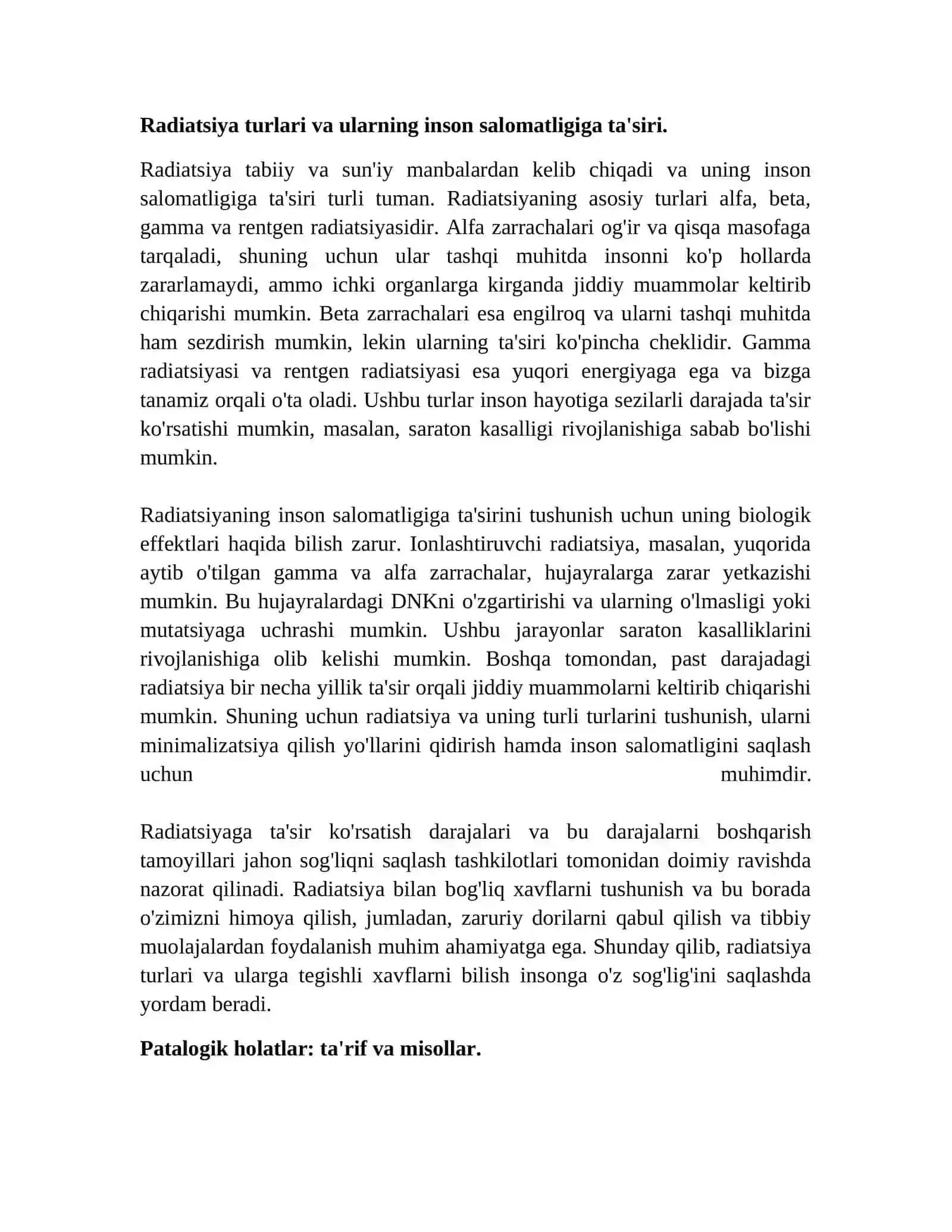 Insonlarning patalogik holatlarida radiatsiyaning tasiri 3