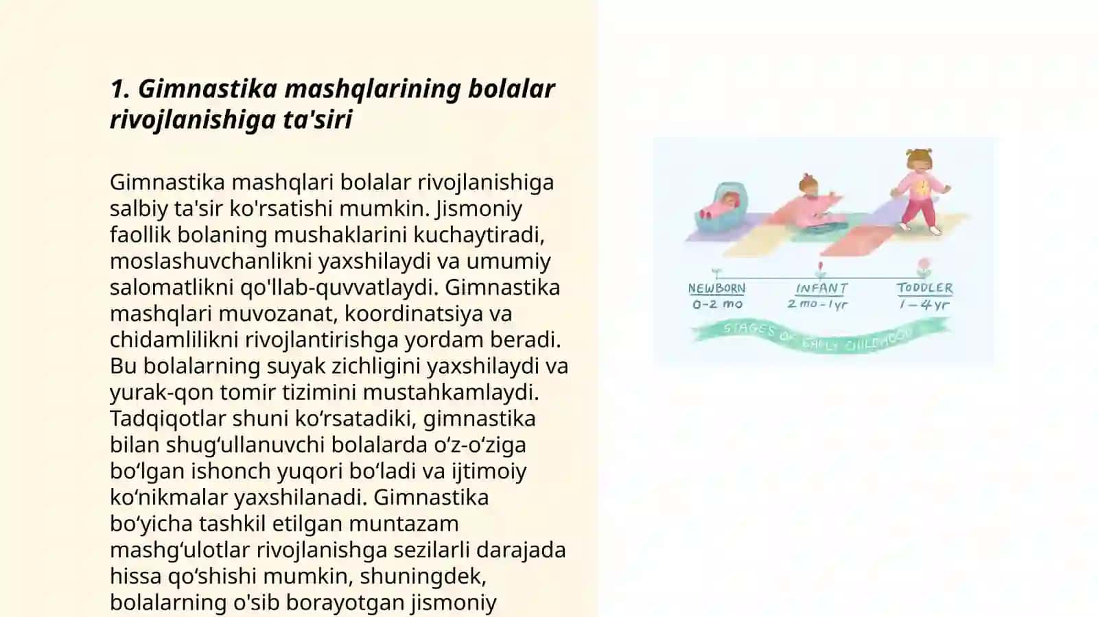 Maktabgacha ta'lim yoshidagi bolalar uchun gimnastika 3