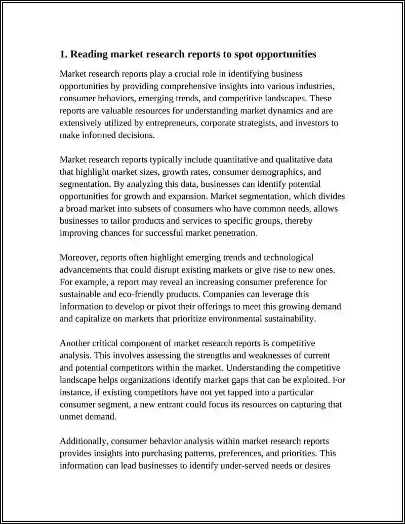 READING: IDENTIFYING BUSINESS OPPORTUNITIES 3