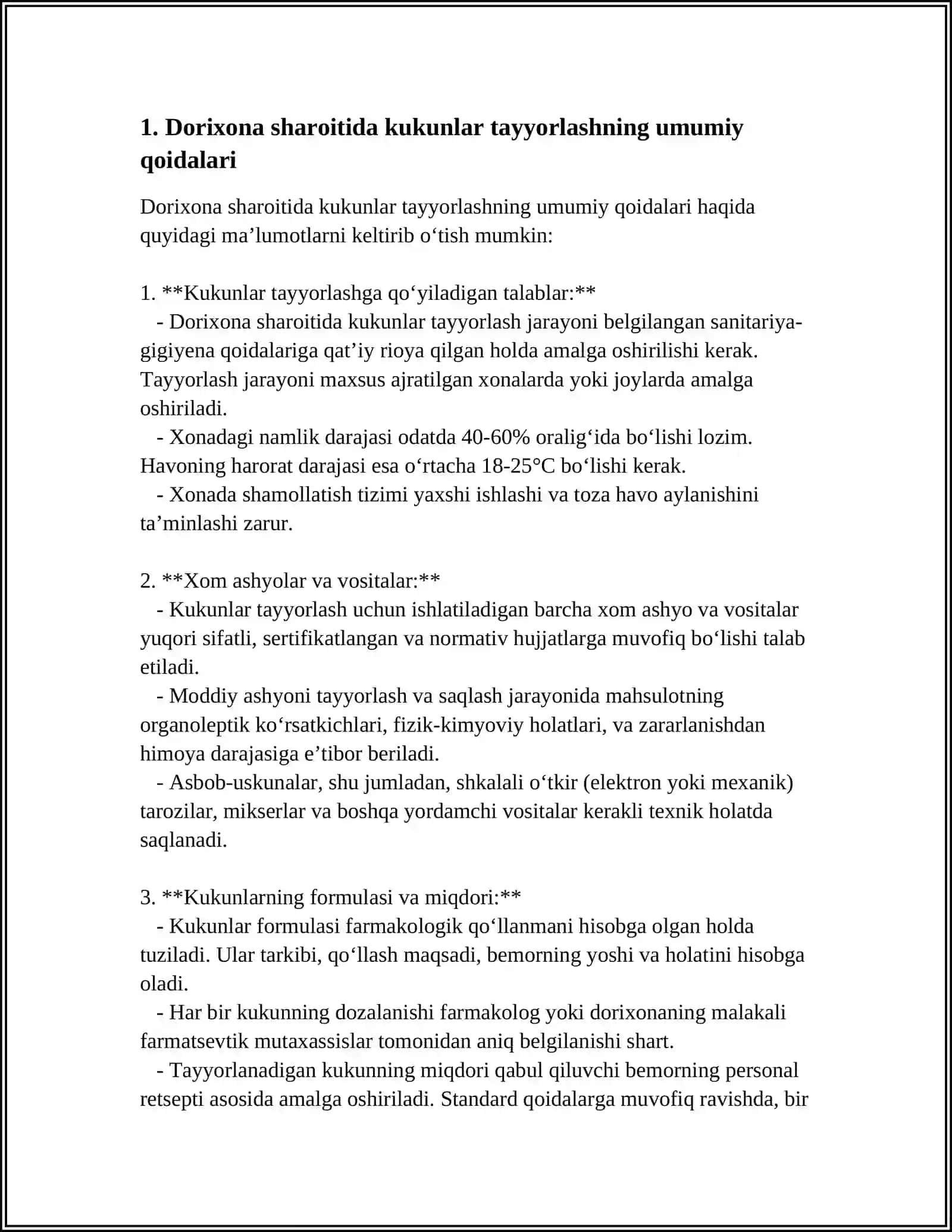 DORIXONA SHAROITIDA KUKUNLARNING TAYYORLASHNING ALOHIDA HOLLARI 3