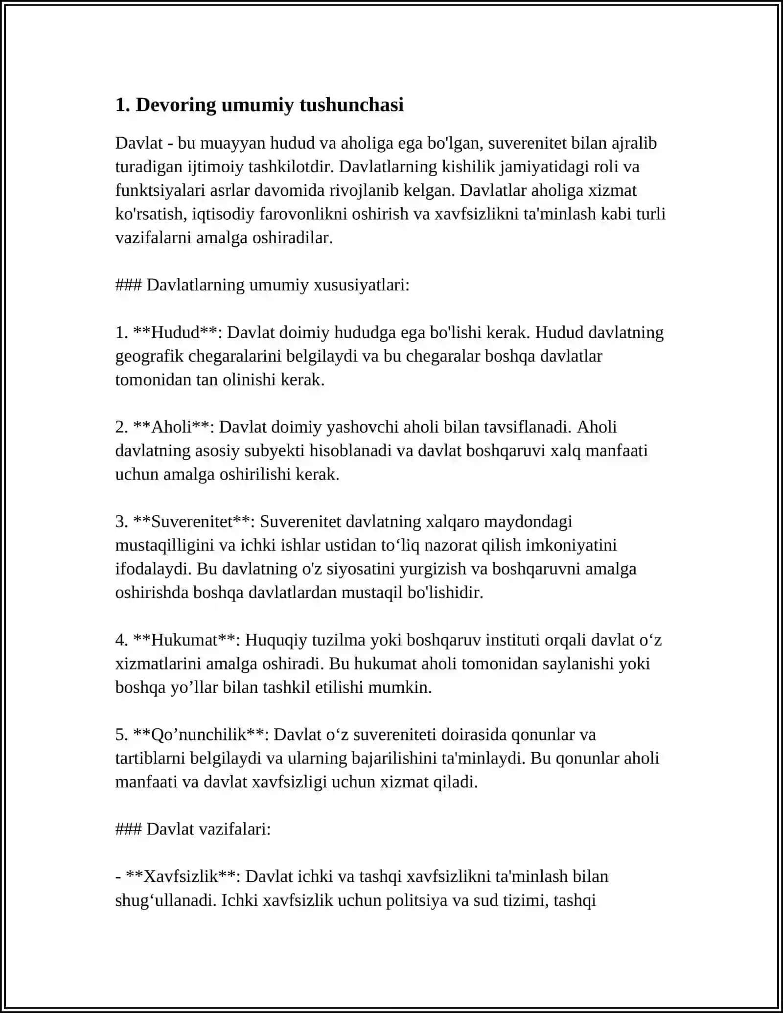 DEVOR TURLARI VA ULARGA QO'YILADIGAN ASOSIY TALABLAR 3