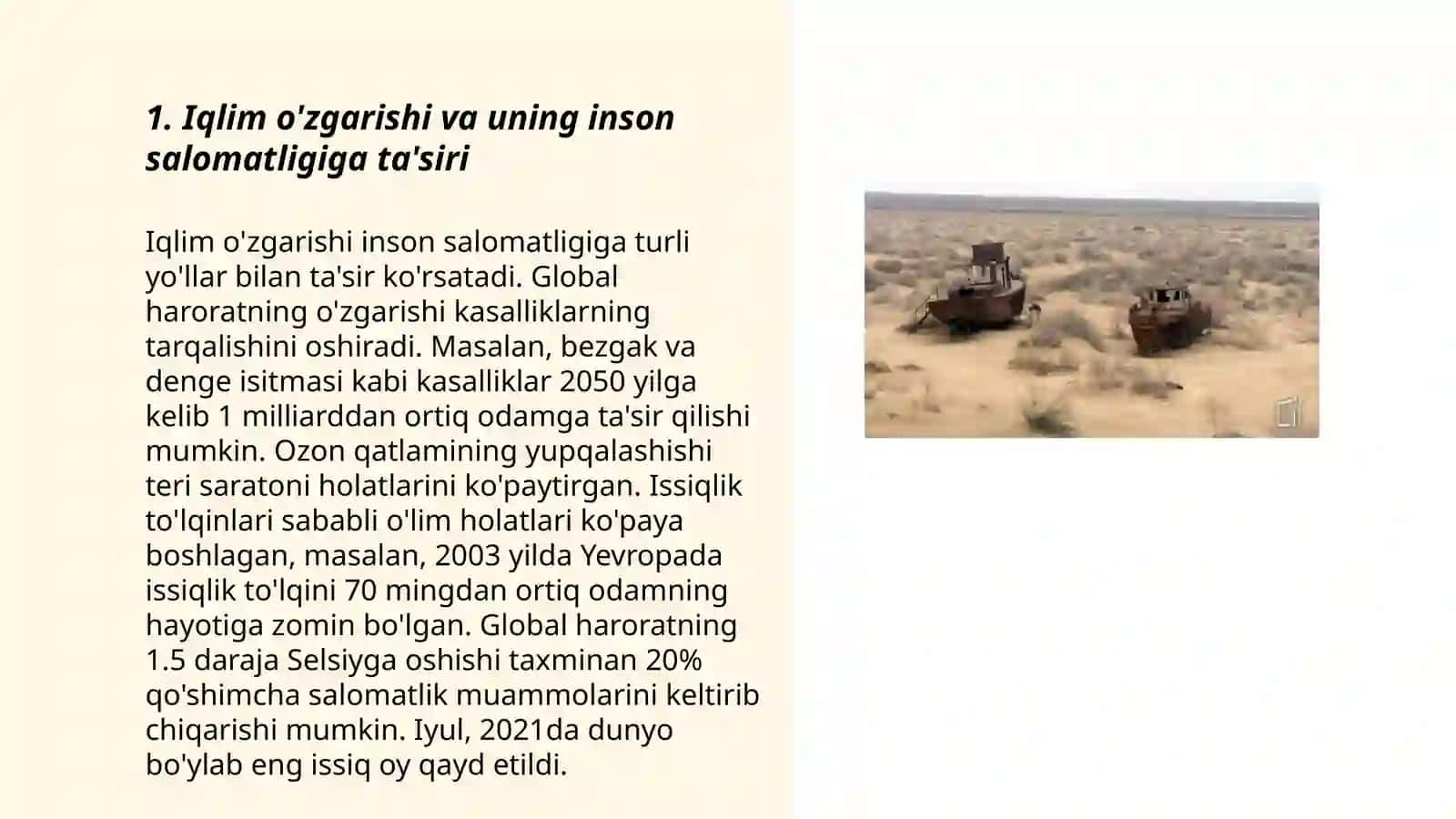 Global ekologik muammolar va inson salomatligi 3