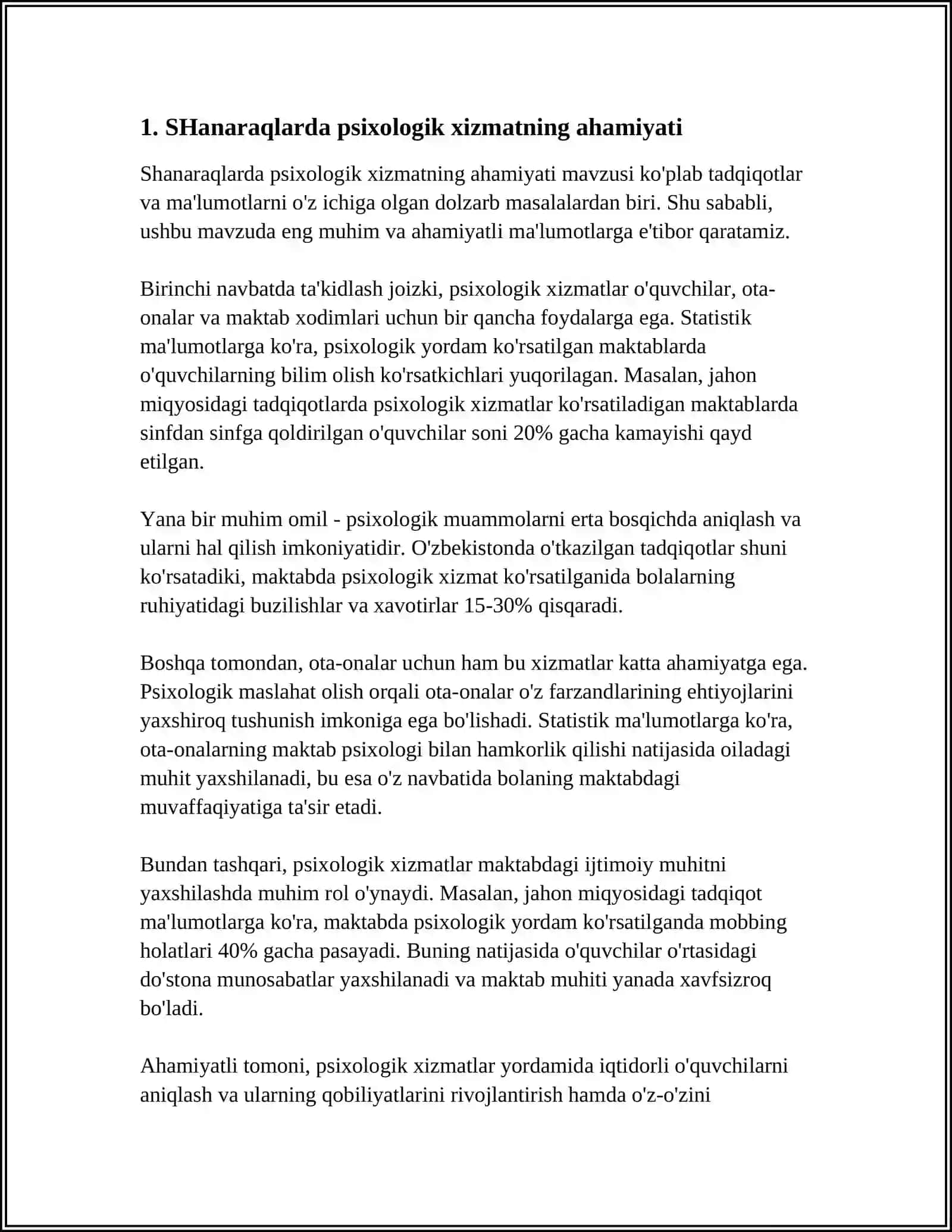 SHANARAQLARDA PSIXOLOGIYALIQ XIZMETTI SHOLKEMLESTRIW 3