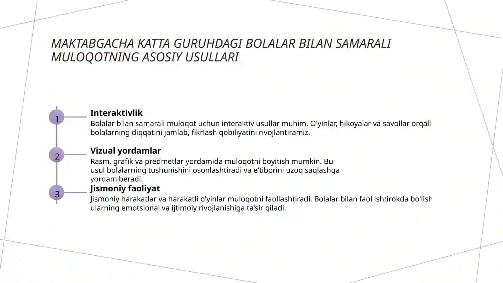 Maktabgacha katta guruh yoshidagi bolalar bilan muloqot 3