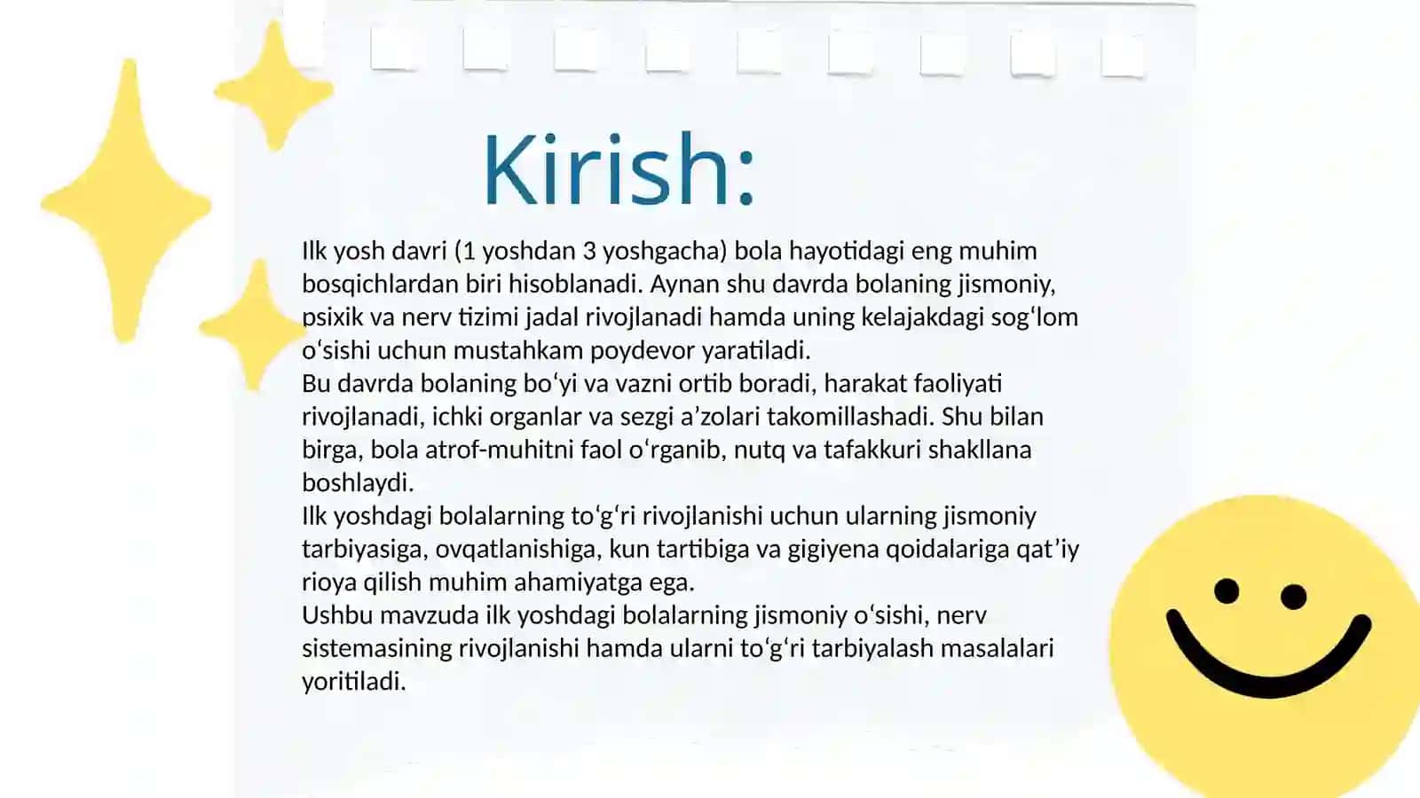 ILK YOSHDAGIBOLALARNI JISMONIYTARBIYALASH 3