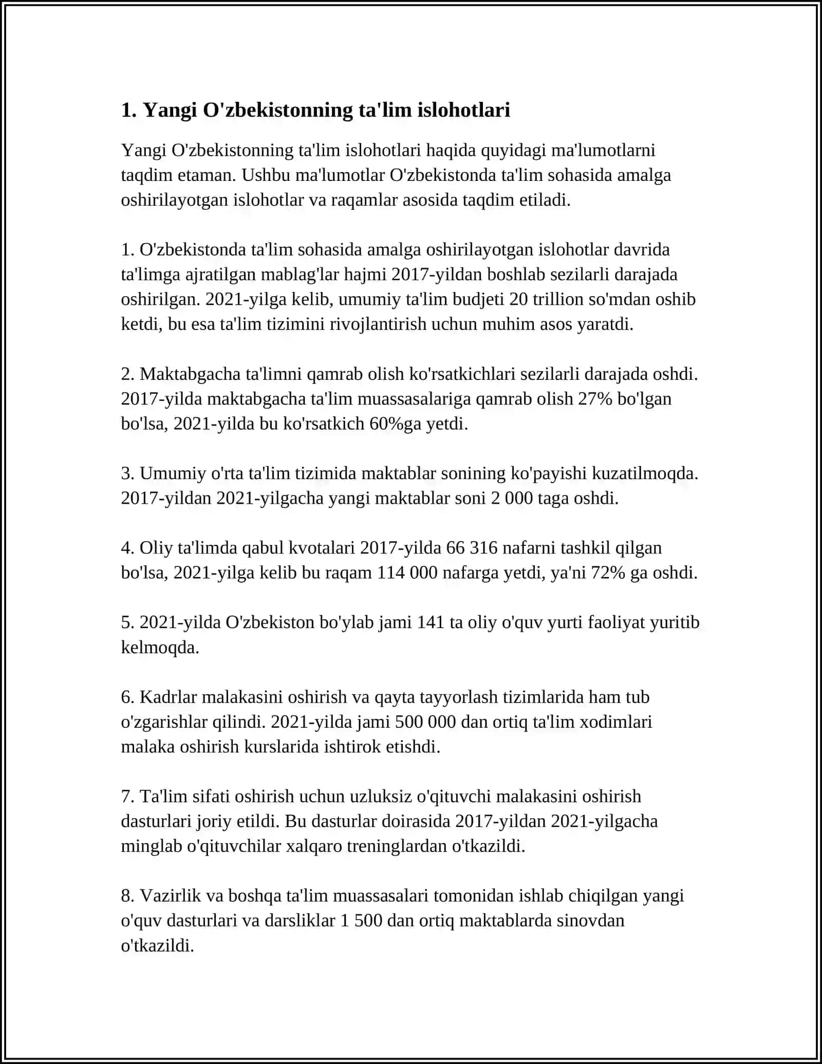 YANGI O'ZBEKISTON 3