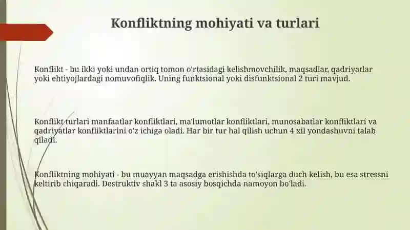 Konfliktlarni boshqarish ko‘nikmalar 3