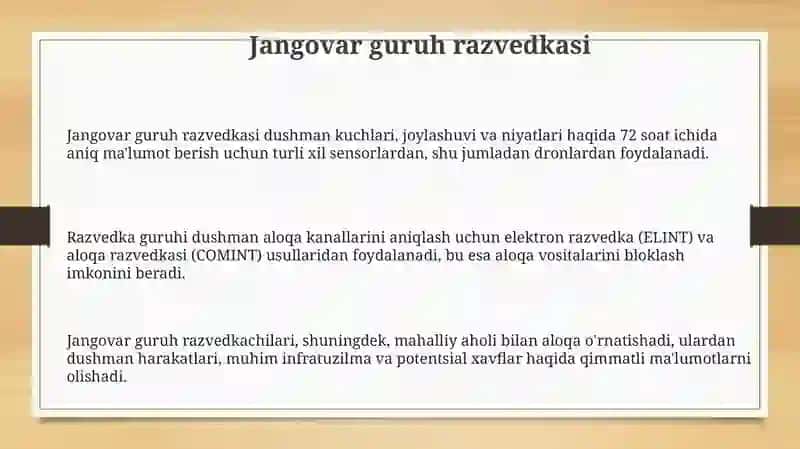 Jangovar guruhning Jangovar ta'minoti 3