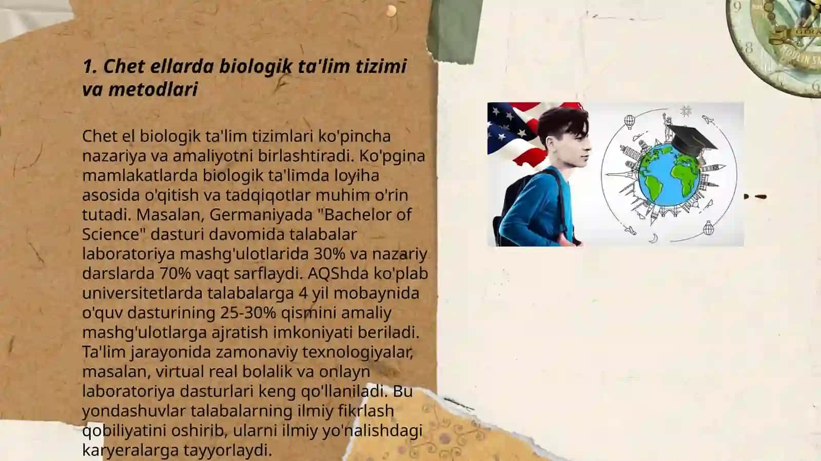 Chet ellarda biologik ta’limning o’ziga xosligi Ergashaliyeva Mahfura 3