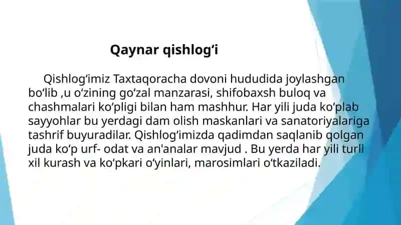 Qashqadaryo viloyati Kitob tumanidagi qipchoq shevalari haqida 3