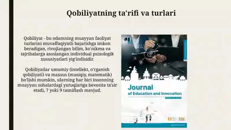 Qobiliyat va uning rivojlanishi 3