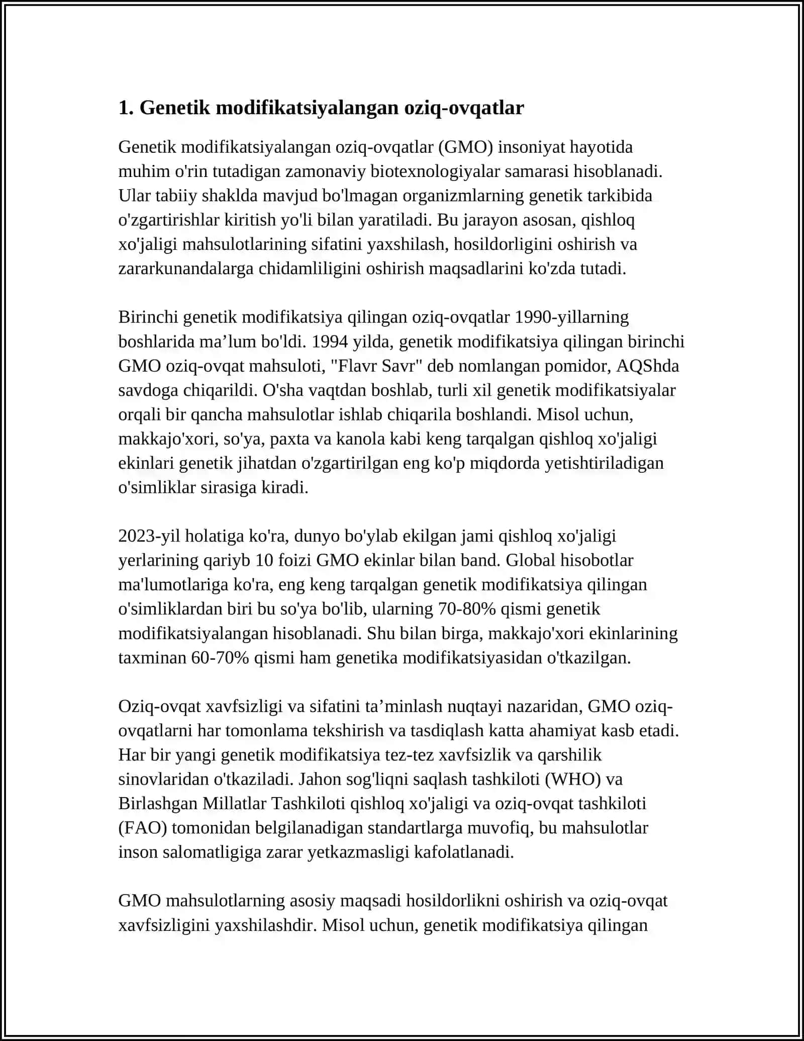 GENETIKA FANINING ZAMONAVIY MUAMMOLARI YUZASIDAN REFERAT TAYYORLASH 3