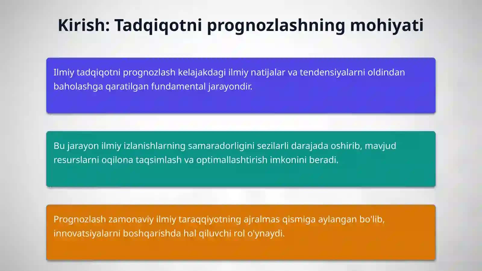 Ilmiy tadqiqotni prognozlashtirish maqsad va vazifalari 3