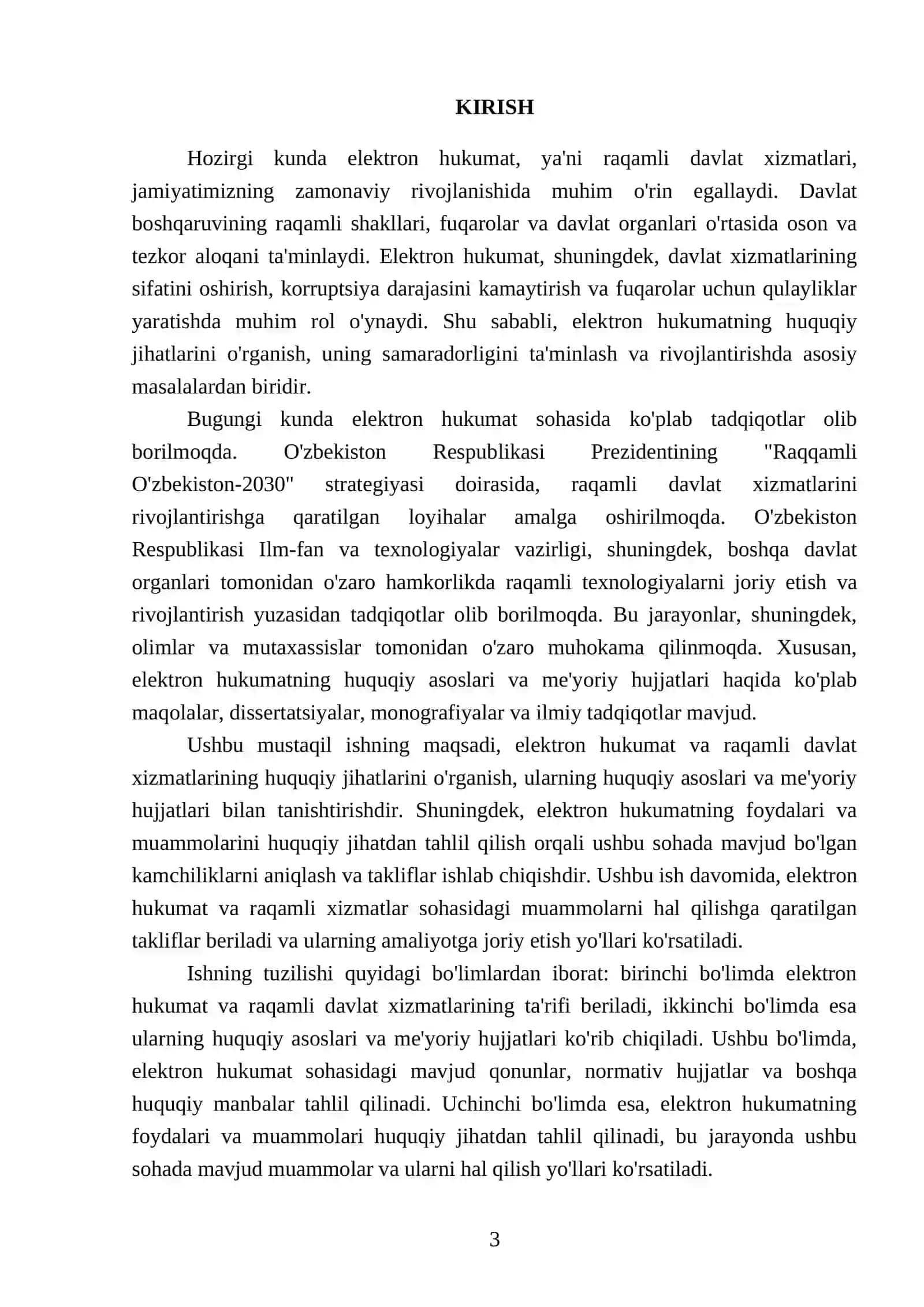 Elektron hukumat: Raqamli davlat xizmatlarining huquqiy jihatlari 3