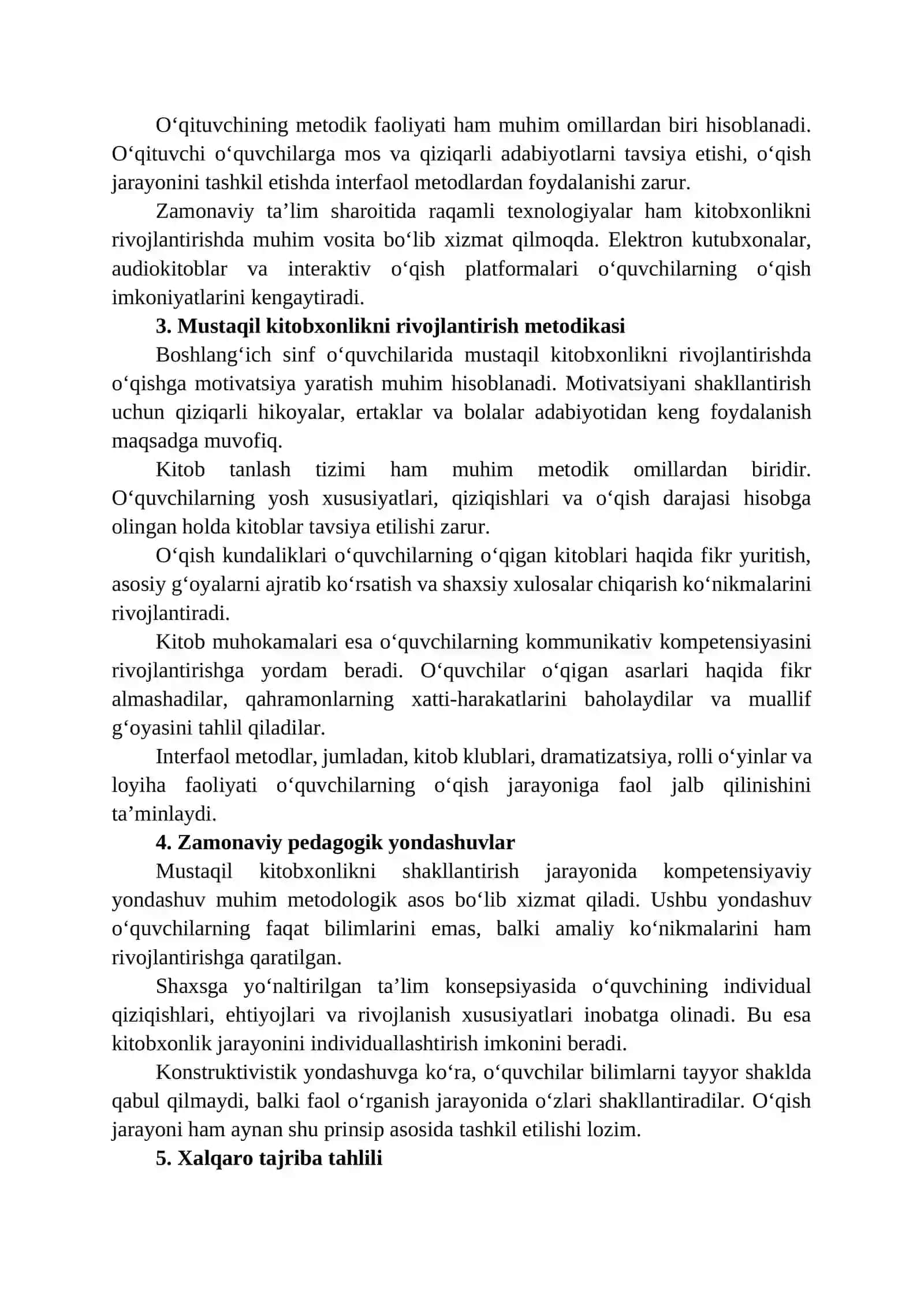 BOSHLANG‘ICH SINF O‘QUVCHILARIDA MUSTAQIL KITOBXONLIKNI SHAKLLANTIRISH 3