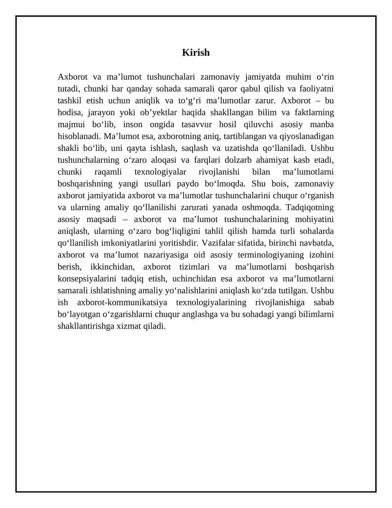 Axborot va malumot tushunchasi 3