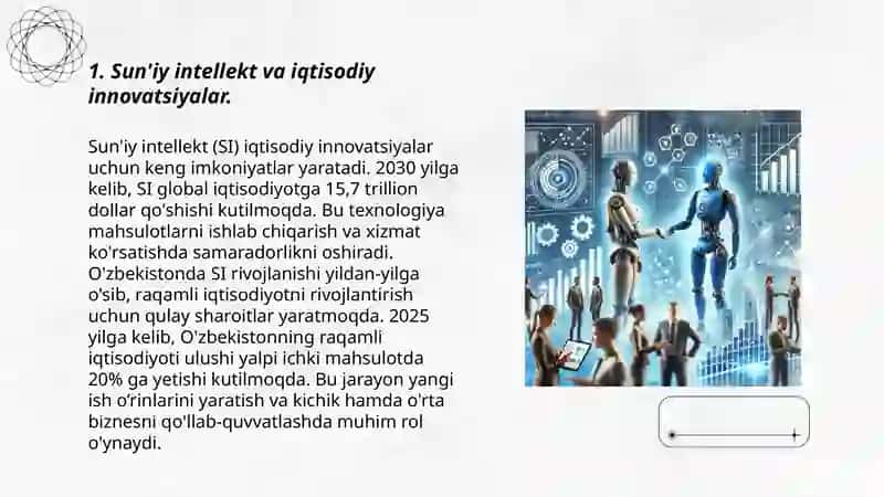 Suniy intelektning iqtisodiy sohalarda qollanilishi xususiyatlari 3