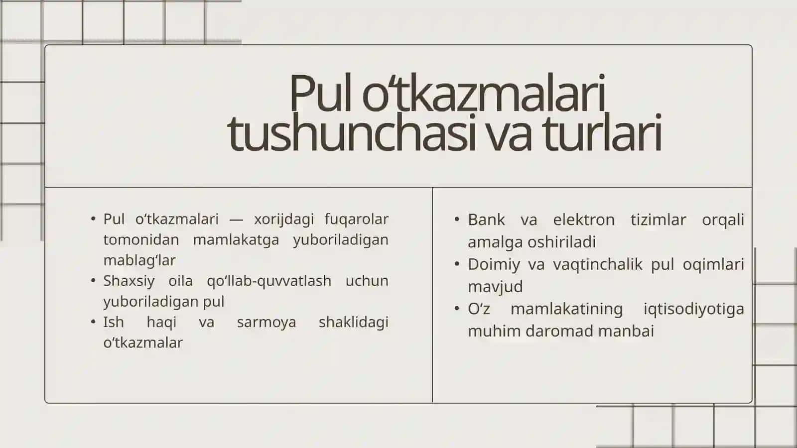 Pul o‘tkazmalari va ularni ishchi kuchini eksport qiluvchi mamlakatlar iqtisodiyotiga ta'siri 3