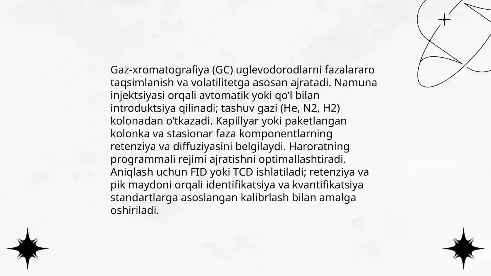 Uglevodorodlarning tahlilida xromatotografiya usullarining qo'llanilishi 3