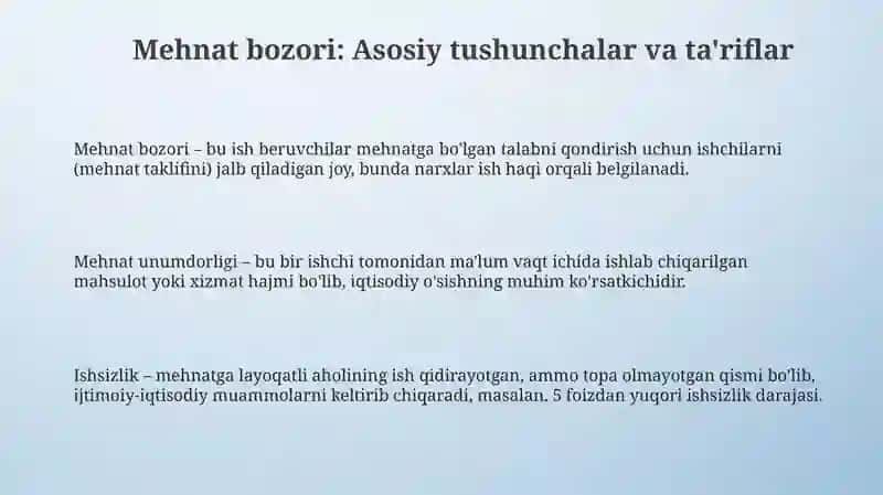 Mehnat taqsimoti bozori 3