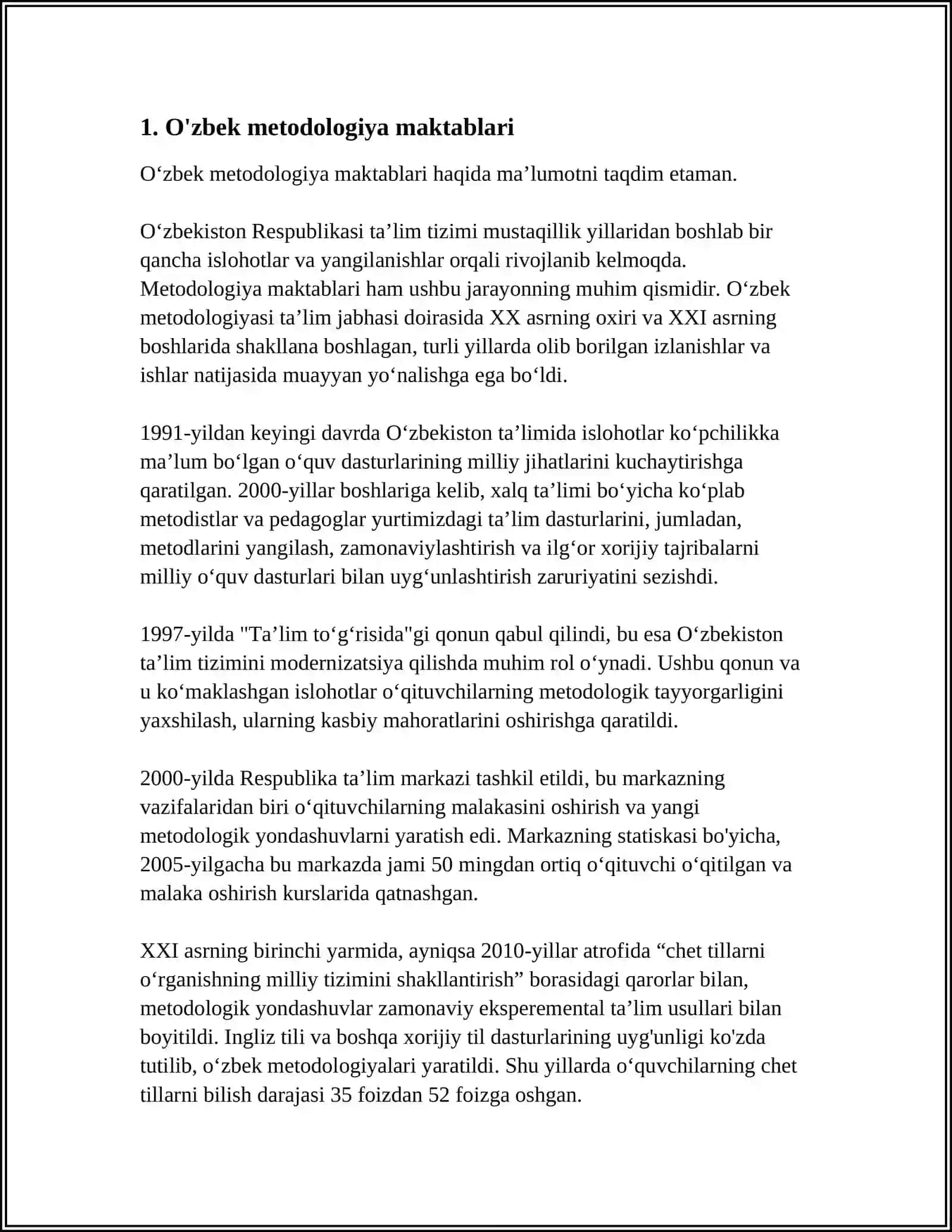 O'zbek Metodologik Olimlari 3
