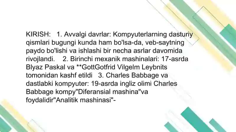 Kompyuterning asosiy qismlari va ishlash prinsiplari 3
