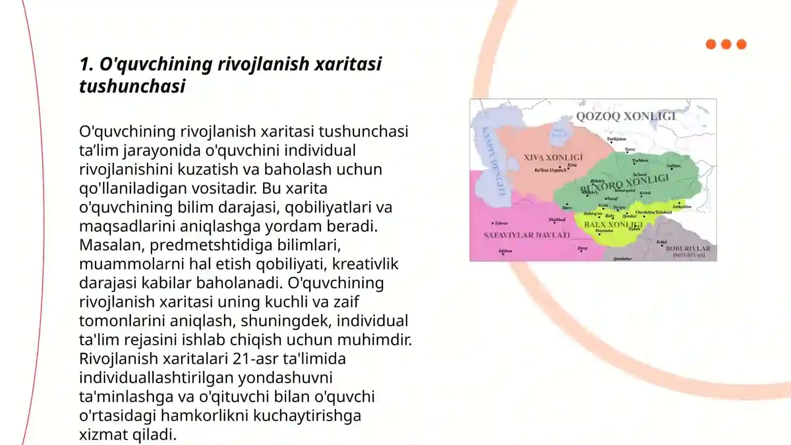 O'quvchining rivojlanish xaritasi 3