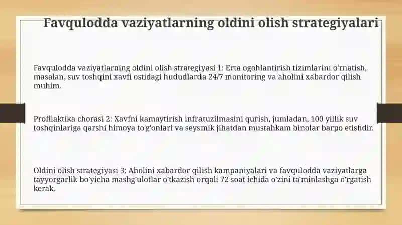 Favqulodda vaziyatlarni tugatish omillari 3