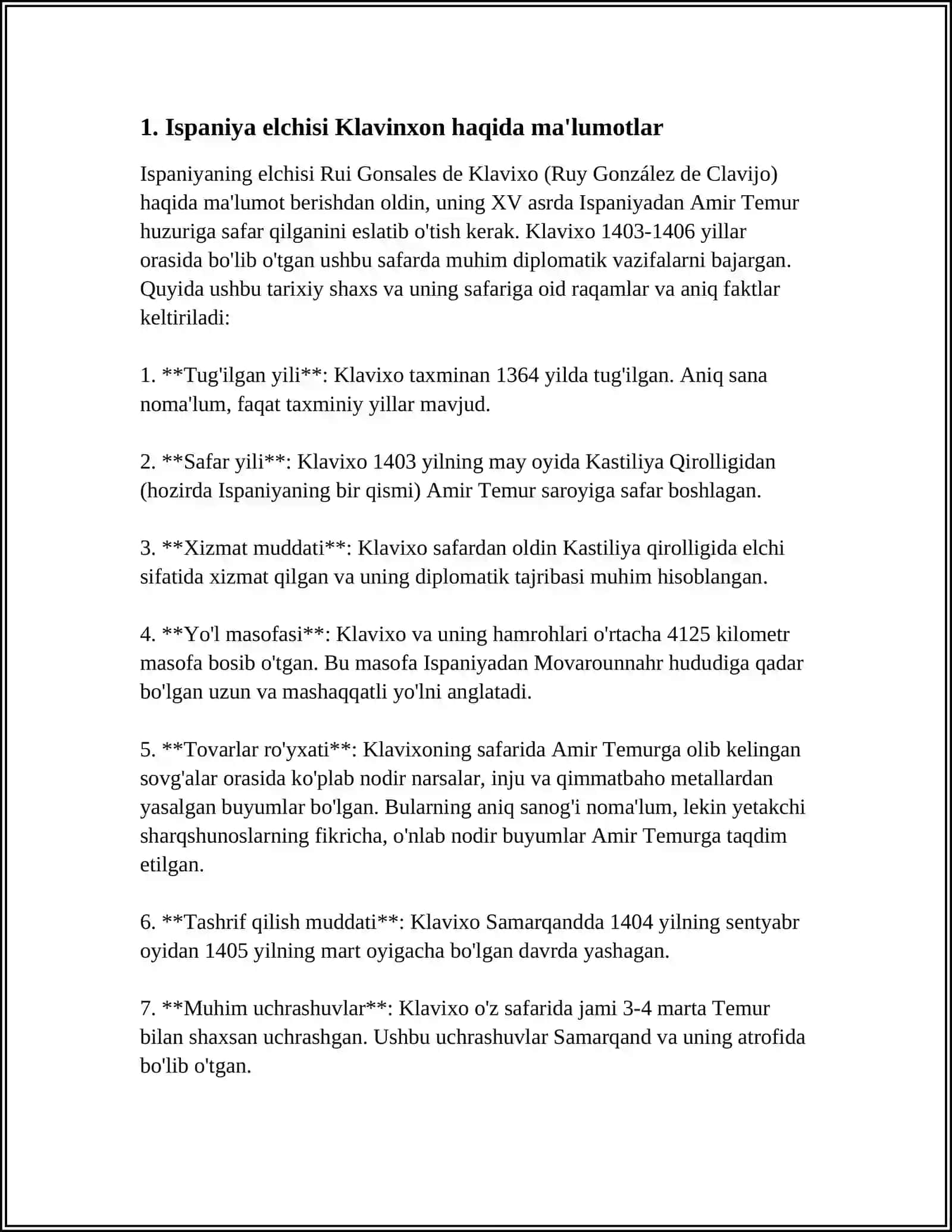 ISPANIYA ELCHISI KLAVINXON 3