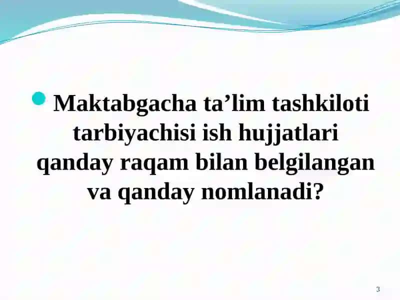 “MAKTABGACHA TA’LIMTIZIMIDA UZLUKSIZ METODIK XIZMAT KO'RSATISH ISHLARINI YANADARIVOJLANTIRISH” 3