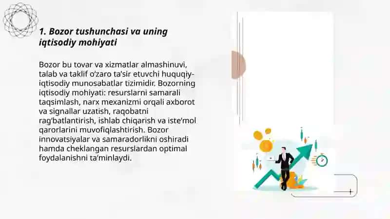 Bozor tushunchasi uning vazifalari va turlari 3