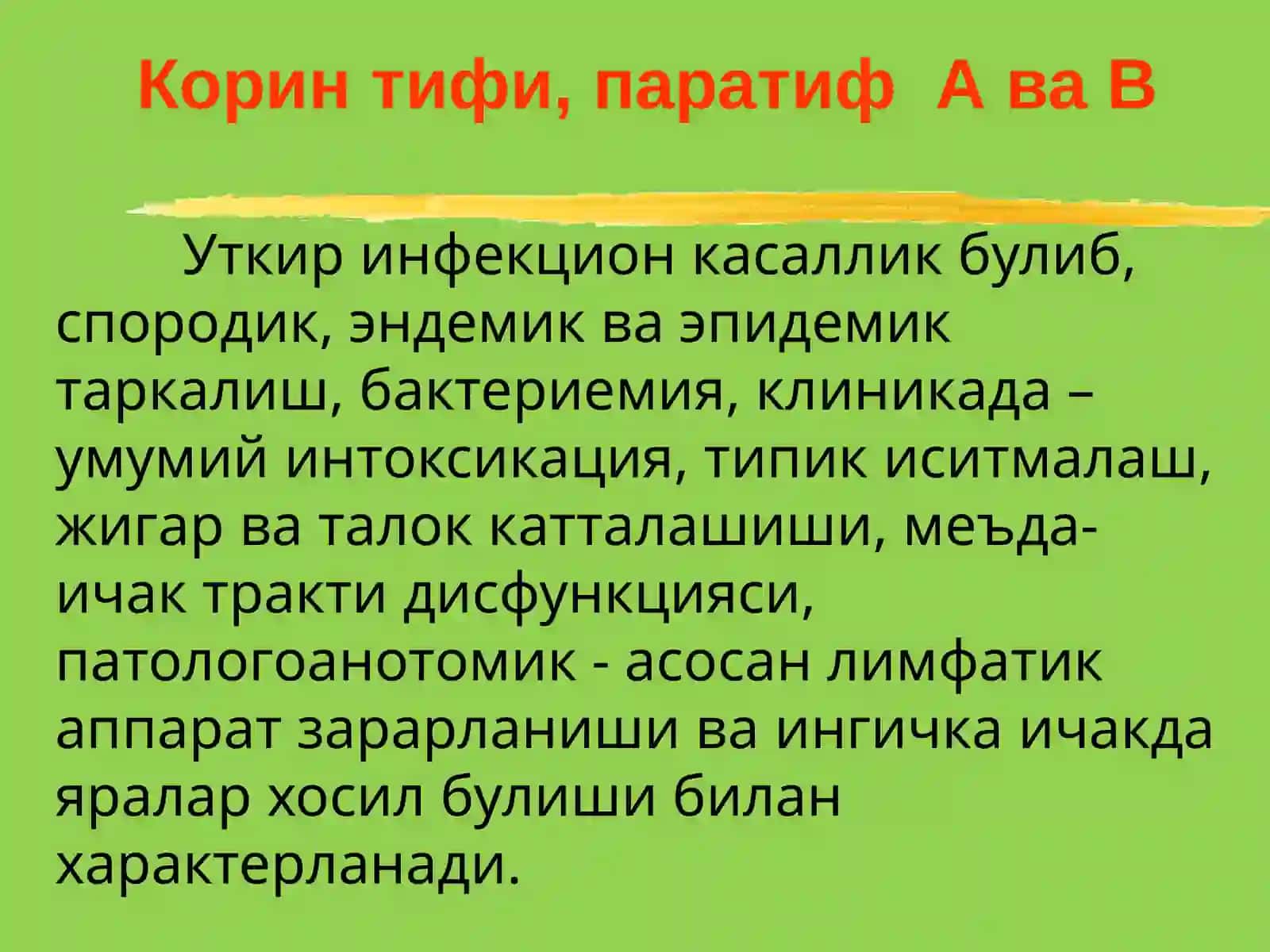 Ичтерлама–қорин тифи (typhus abdominalis) 3