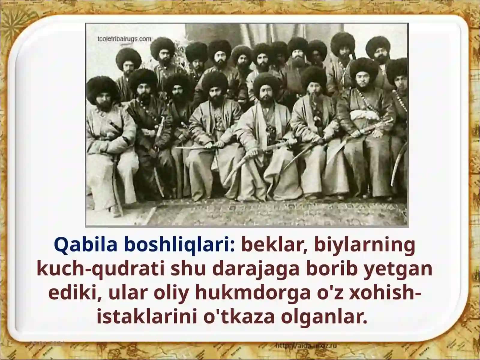 8-sinf O'zbekiston tarixi dars ishlanma. XVII- XVIII asrning birinchi yarmida Xiva xonligidagi siyosiy ahvol 3