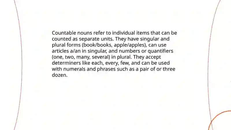 Countable and Uncountable nouns 3