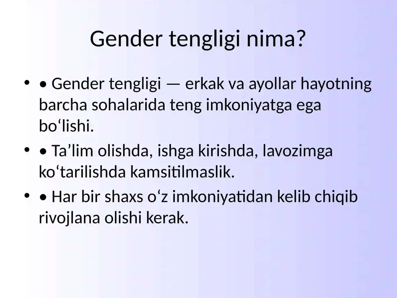 Gender tengligi va mehnat bozoridagi to‘siqlar 3