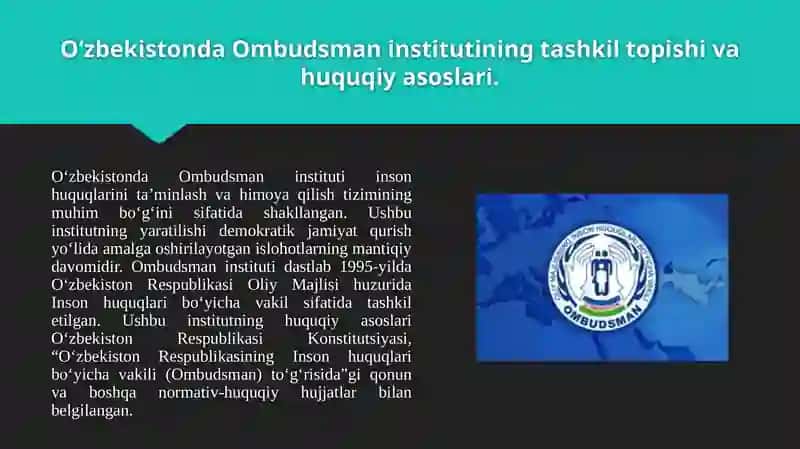 Oʻzbekiston Respublikasida Ombudsman 3