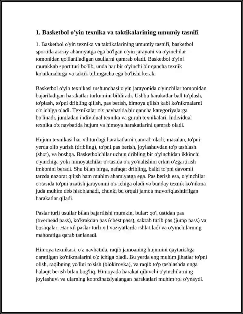 BASKETBOL O'YIN TEXNIKA VA TAKTIKASI 3