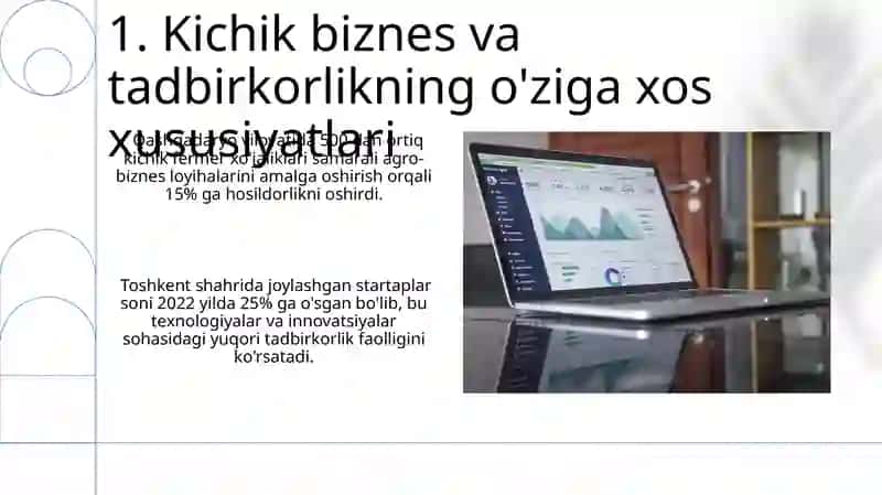 Kichik biznes va tadbirkorlik faoliyatining turlari 3