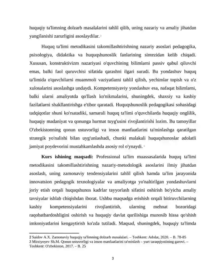 Professional ta'lim muassasalarida huquq ta'limi metodikasini takomillashtirish yo'llari 3